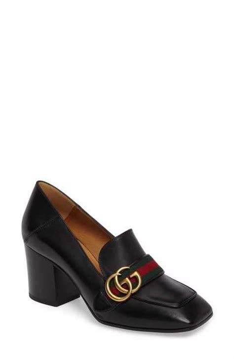 gucci peyton block heel pump|gucci high heel pumps.